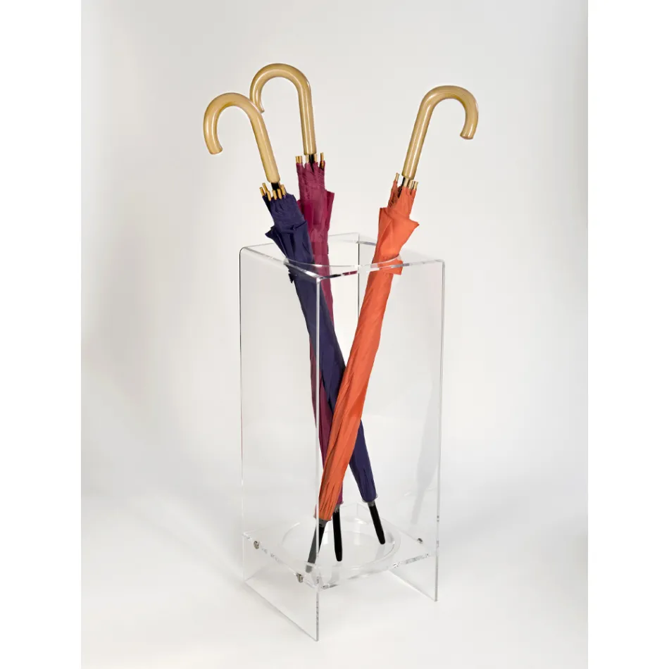 Qëndrim ombrellë për hyrje në pleksiglas të bardhë ose transparent - kërthizë Viadurini