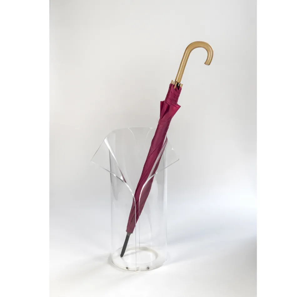 Qëndrimi i ombrellës së hyrjes në pleksiglas transparent të riciklueshëm - Merlon Viadurini