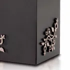 Qëndroni ombrellë me një model drejtkëndëshe moderne elegant në dru të dekoruar - Dekoro Viadurini