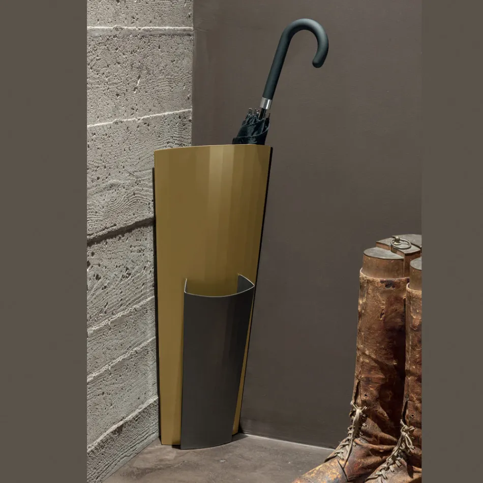 Qëndrim ombrellë në llamarina të lyera me ar dhe bronz Prodhuar në Itali - Azalea Viadurini