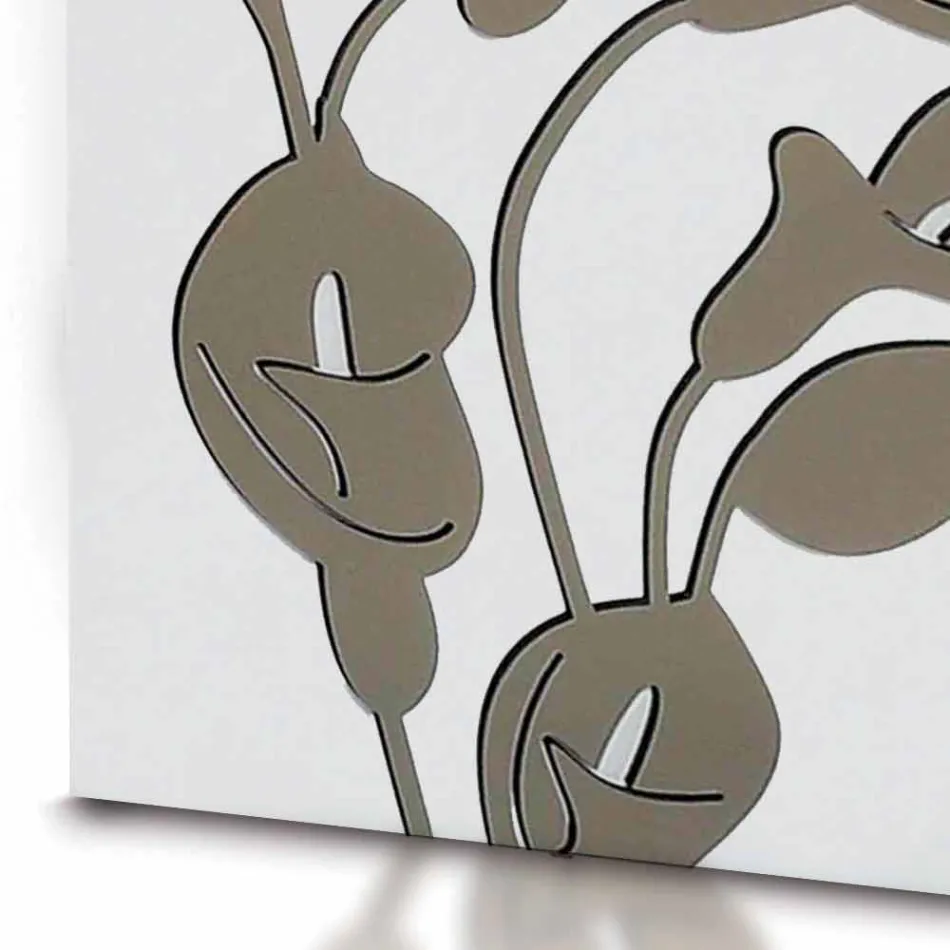 Qëndroni ombrellë druri të bardhë Qëndrim Dizajn Modern me Dekorime Lules - Caracalla Viadurini