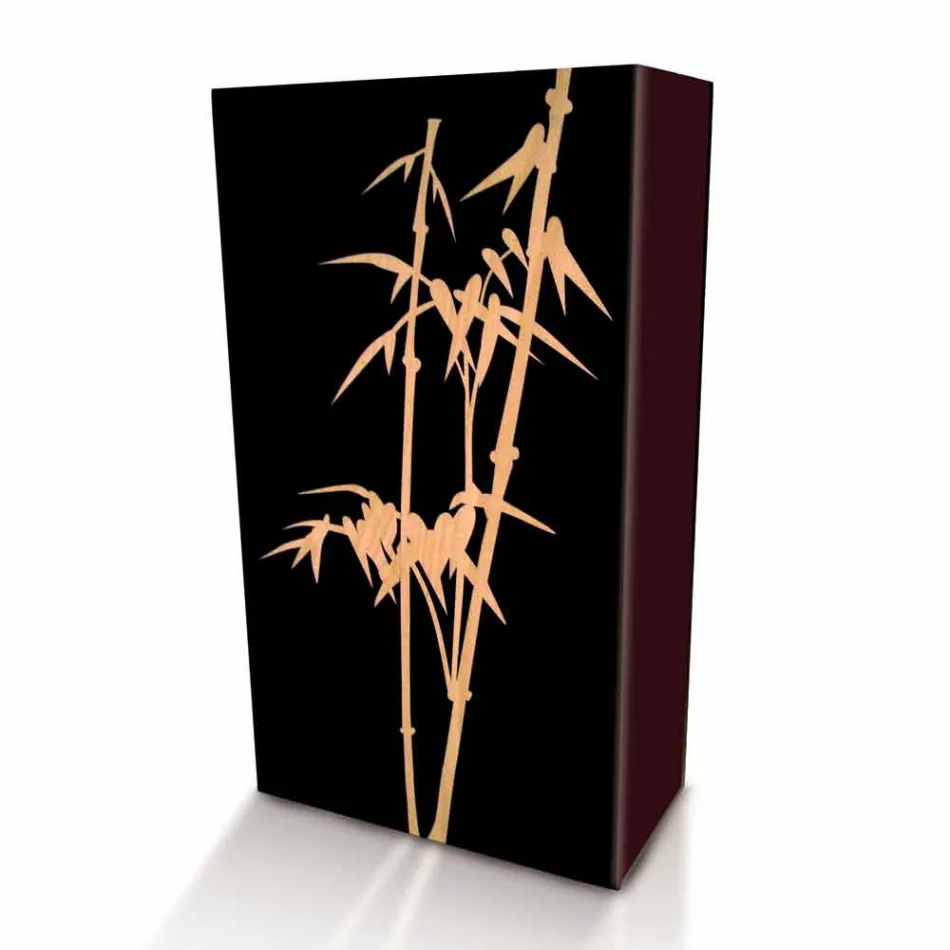 Qëndroni ombrellën në Dru të errët ose të bardhë me Dekorime Moderne në Dizajn - Cannabambu Viadurini