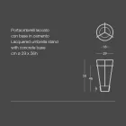 Qëndrim ombrellë në metal me ngjyrë dhe beton të dizajnit modern italian - Rachid Viadurini