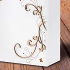 Qëndroni ombrellë moderne elegant në dru të errët ose të bardhë me dekorime - poezi Viadurini