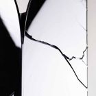 Mbështetëse e Ombrellës së Zezë Plexiglas me Gdhendje dhe Dekorime 3D, Dizajn Modern - Farfo Viadurini