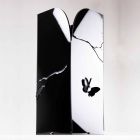 Mbështetëse e Ombrellës së Zezë Plexiglas me Gdhendje dhe Dekorime 3D, Dizajn Modern - Farfo Viadurini