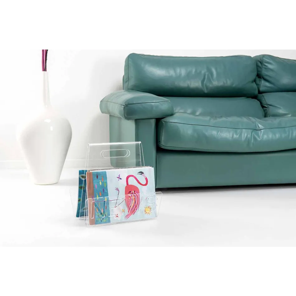 Raketë e zezë ose transparente e Design Plexiglass Made in Italy - Omar Viadurini