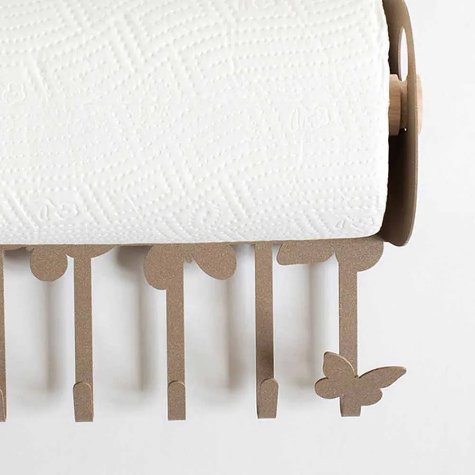 Mbajtësja e murit të rrumbullakët në hekur të bardhë ose beige të bërë në Itali - Leiden Viadurini