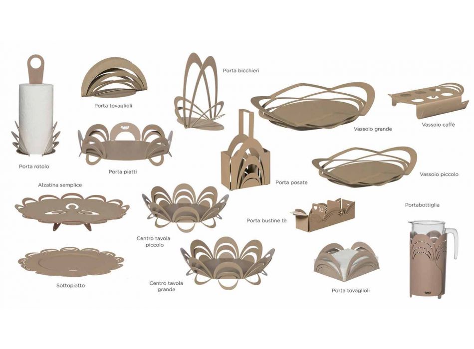 Mbajtëse pecete tabelash Dizajn modern i punuar me dorë, Made in Italy - Futti Viadurini