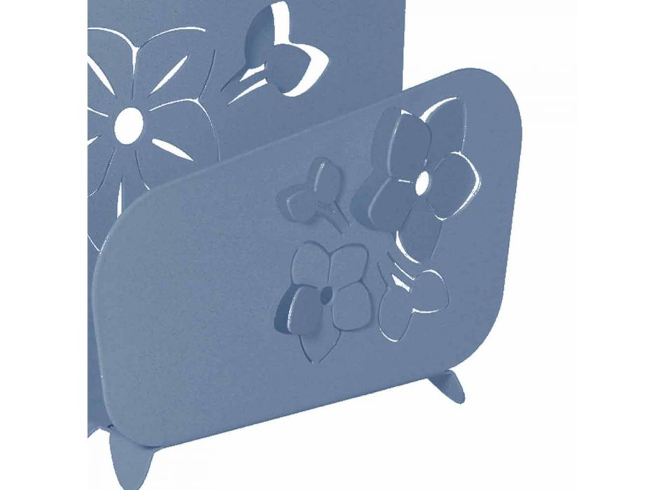 Mbajtësi i lartë i pecetave moderne të lules në blu hekuri, të bardhë ose baltë - Marken Viadurini
