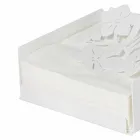 Mbajtësi modern i pecetave me lule të ulëta në hekur blu, të bardhë ose baltë - Marken Viadurini