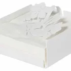 Mbajtësi modern i pecetave me lule të ulëta në hekur blu, të bardhë ose baltë - Marken Viadurini