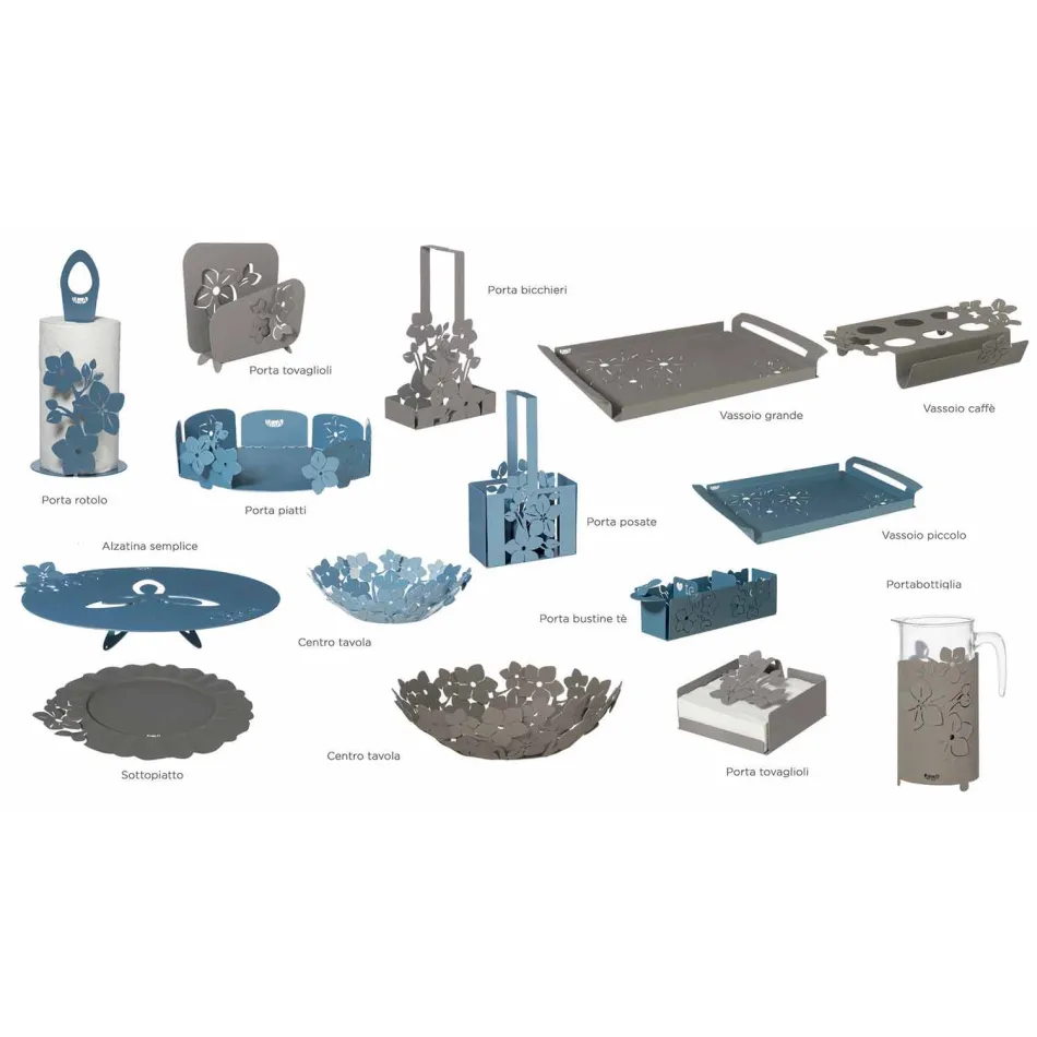 Mbajtëse moderne e pecetave me lule në hekurin e çmuar të bërë në Itali - Marken Viadurini