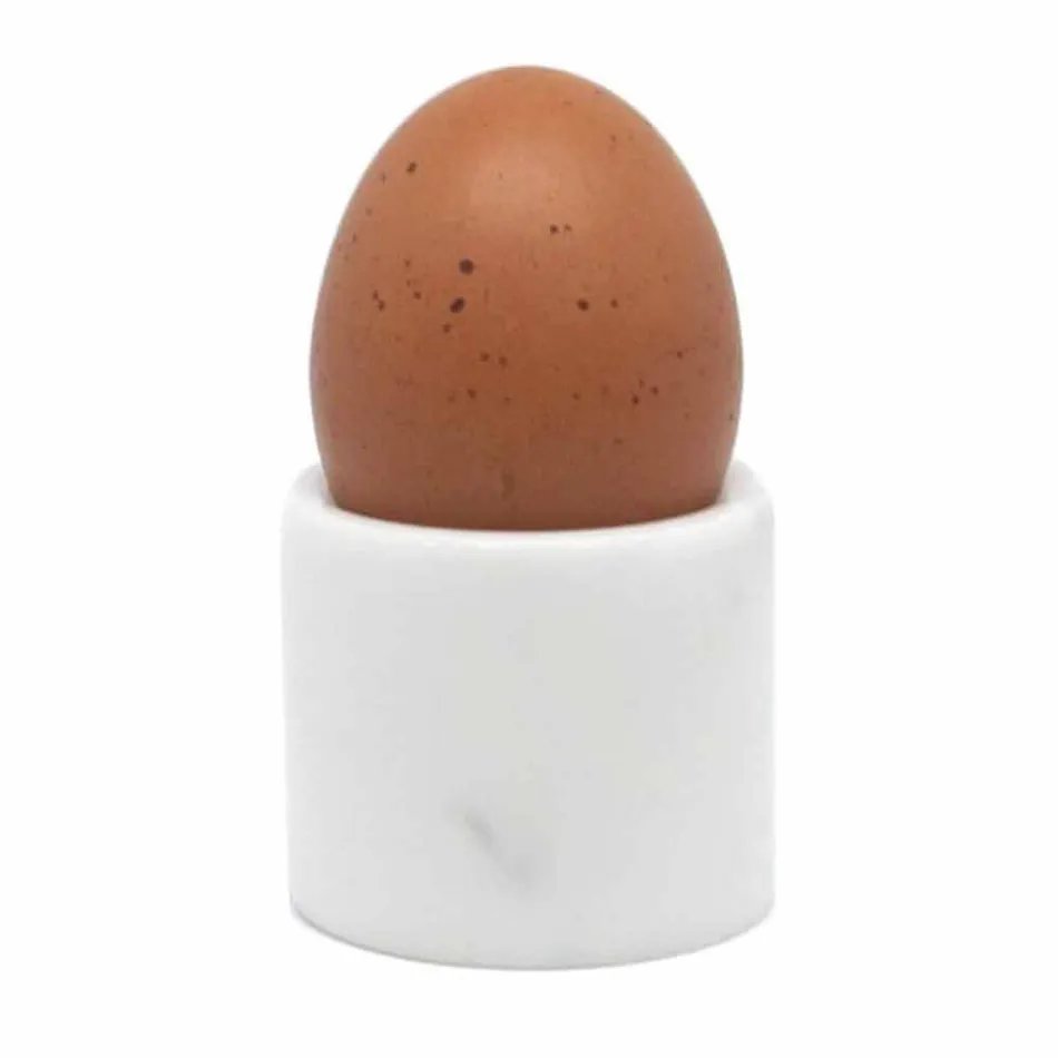 Dizajn Kupa Veza në Mermer të bardhë Carrara Made në Itali, 2 copë - Picca Viadurini