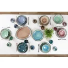 Dizenjoni takëm prej 24 copash të vendosura në çelik me efekt breshkash - Shkëmb Viadurini