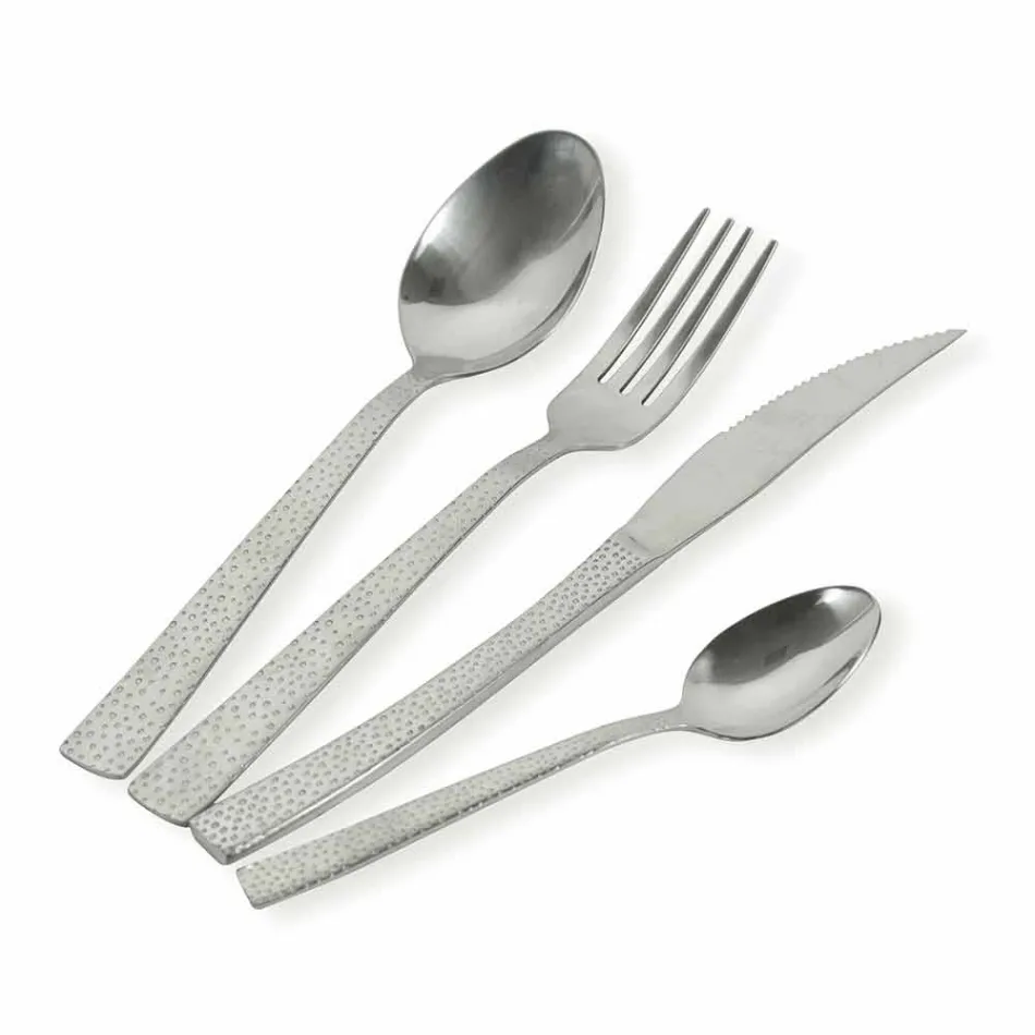 24 Designer Piece që shërbejnë takëm në çelik Efekt Tortoiseshell - Rockpos Viadurini