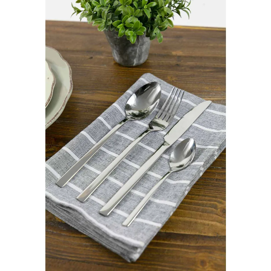 Dukuritë e Shërbimit të Dizajnit në Steelelik Saten 24 copë të Plota - Fayette Viadurini