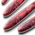 Takëme çeliku dhe plastike Dekor arabesk me ngjyrë 24 copë - Alessandra Viadurini