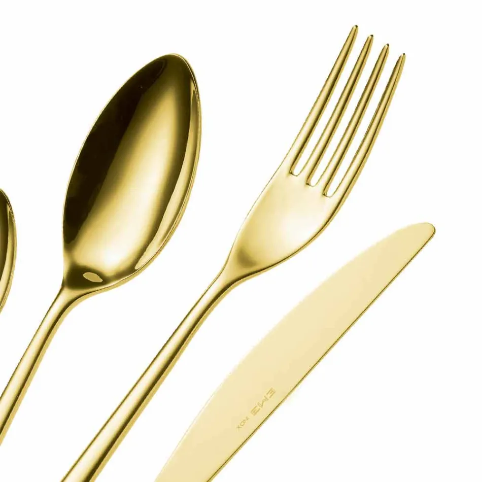 Takëm Takëm prej çeliku inox me lustër lustruar ose rërë-copë 24 copë - Lapis Viadurini