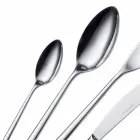 Takëm Takëm prej çeliku inox me lustër lustruar ose rërë-copë 24 copë - Lapis Viadurini