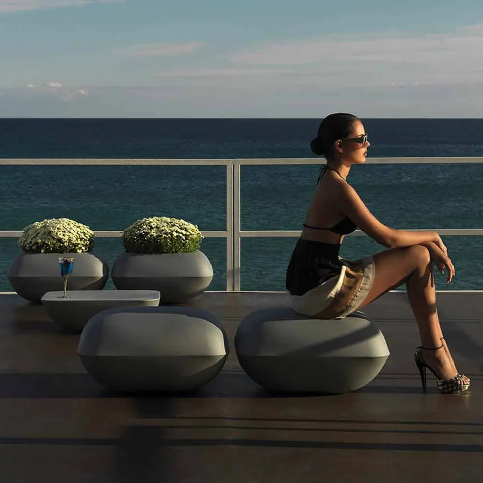 Jastëk nga dizajni Vondom qese në natyrë në polietileni. 67x67 cm Viadurini