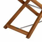 Pouf në natyrë me dru dhe jastëk mat natyror ose të zi, prodhuar në Itali - Suzana Viadurini