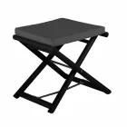 Pouf në natyrë me dru dhe jastëk mat natyror ose të zi, prodhuar në Itali - Suzana Viadurini