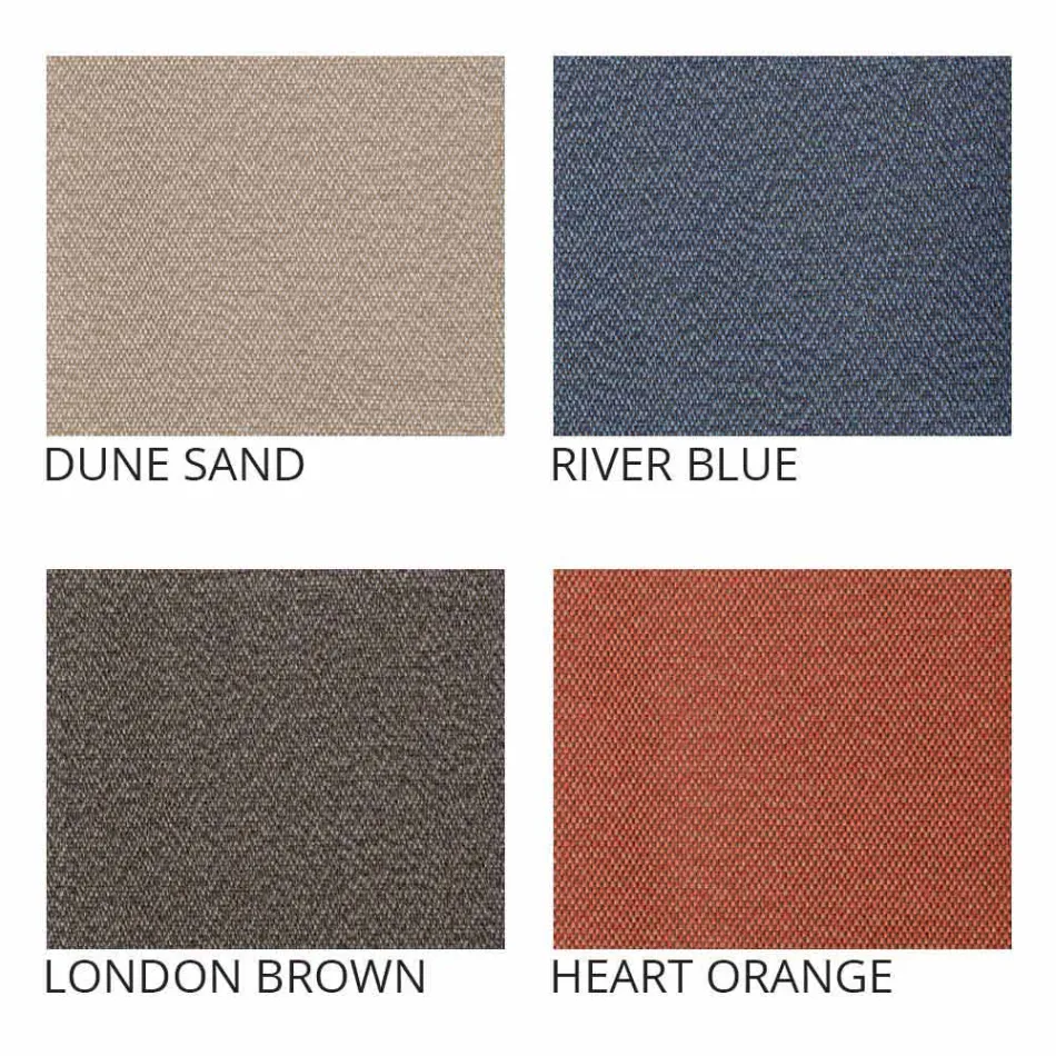 Pouf për ambiente të jashtme, në polietileni dhe pëlhurë ose lëkure - Mara Slide Viadurini