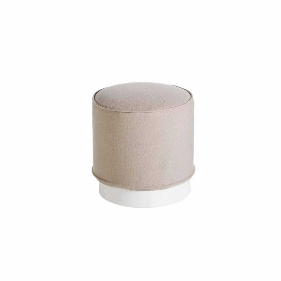 Pouf për ambiente të jashtme, në polietileni dhe pëlhurë ose lëkure - Mara Slide Viadurini