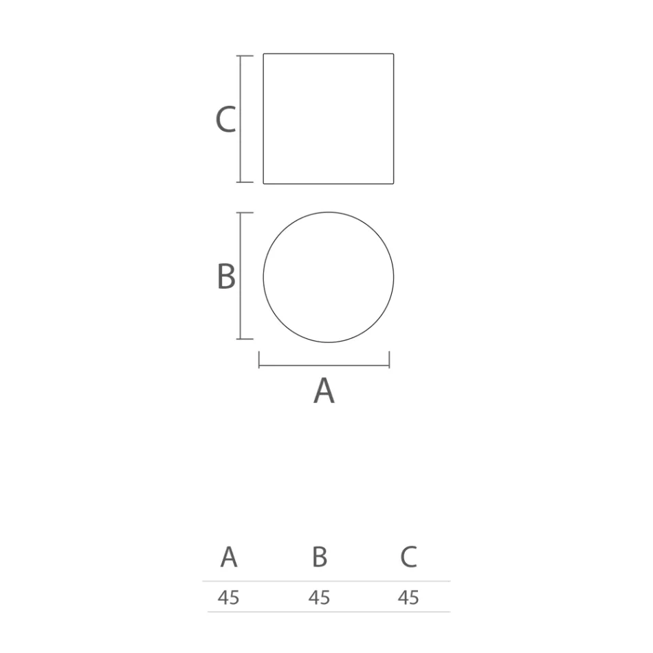 Pouf cilindrik të kopshtit në polietileni me ngjyrë Prodhuar në Itali - Viky Viadurini