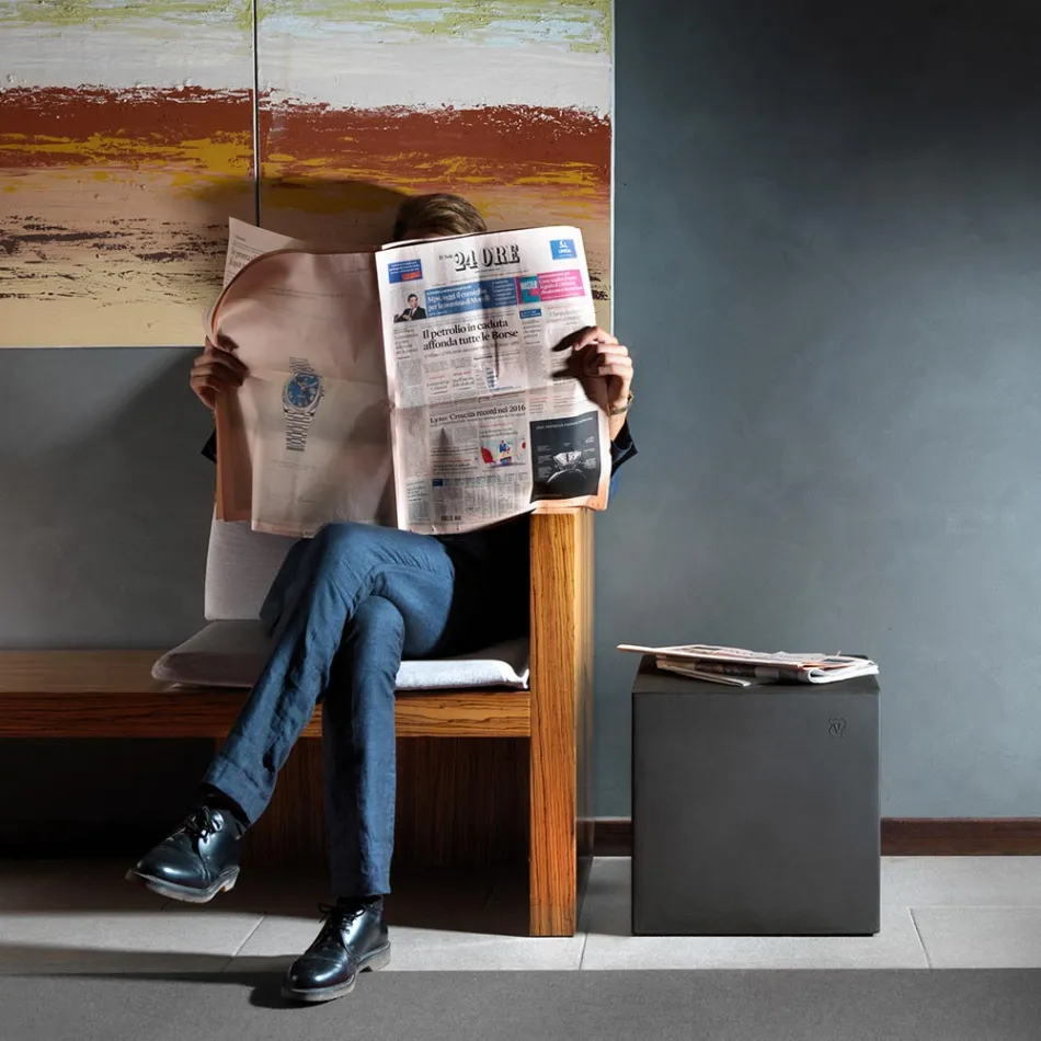 Garden Pouf në polietileni 8 Finish Made in Italy - Viky Viadurini