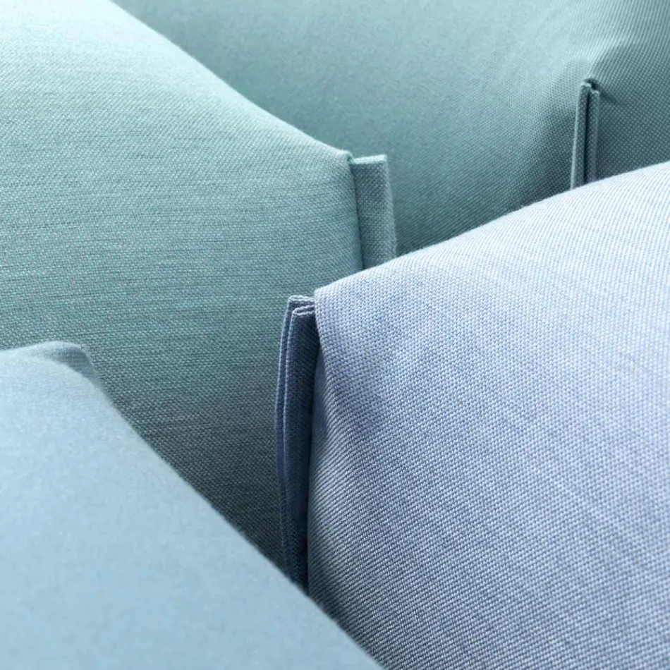 Puf prej pëlhure kopshti me këmbë metalike Prodhuar në Itali - Gjalpë Viadurini