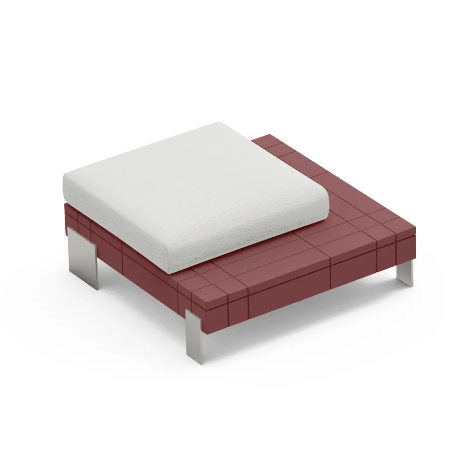 Puf i dhomës së ndenjes në polietileni me ngjyra të ndryshme - Orbis Viadurini