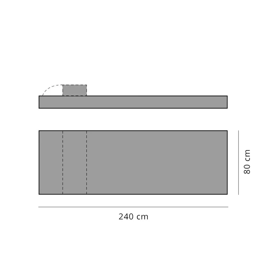 Dizajni pouf me shtrat dite të vetëm në natyrë, me cilësi të lartë Prodhuar në Itali - Emanuela Viadurini