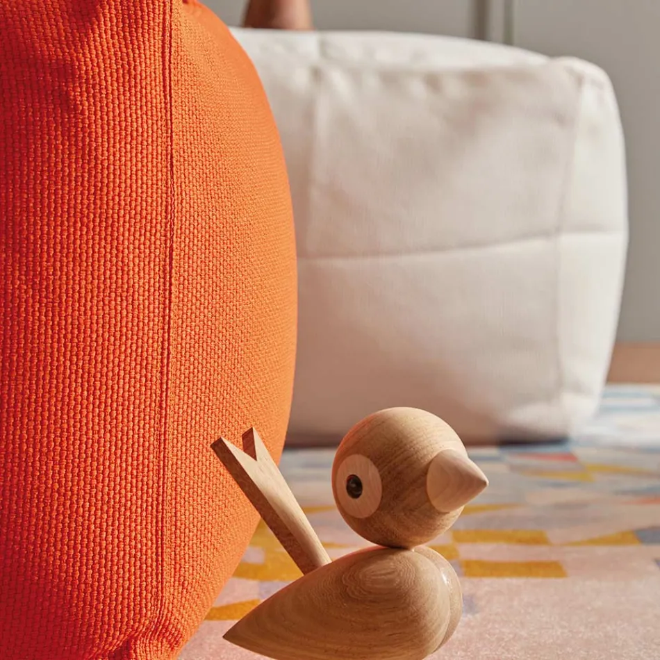 Puf i butë katror për përdorim të brendshëm dhe të jashtëm në pëlhurë me ngjyra të ndryshme - Naemi Viadurini