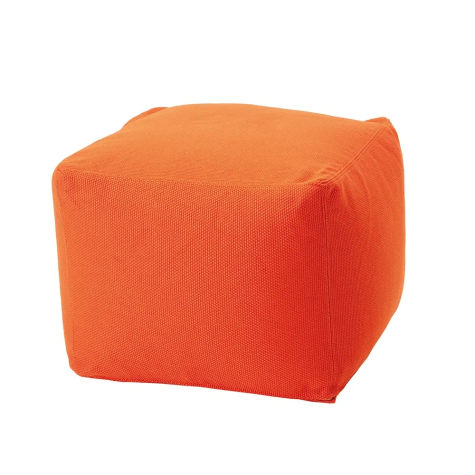 Puf i butë katror për përdorim të brendshëm dhe të jashtëm në pëlhurë me ngjyra të ndryshme - Naemi Viadurini