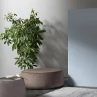 Puf i butë i rrumbullakët i dhomës së ndenjes në kadife me ngjyra 3 përmasa - Evelyne Viadurini