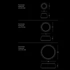 Puf osman i rrumbullakët për dhomën e ndenjes në chenille me ngjyra 3 përmasa - Evelyne Viadurini