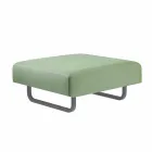 Pouf Design Outdoor Square në Metal dhe Pëlhura Made in Italy - Selia Viadurini
