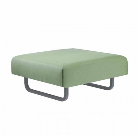 Pouf Design Outdoor Square në Metal dhe Pëlhura Made in Italy - Selia Viadurini