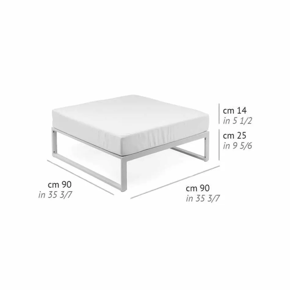 Sheshi Pouf për Aluminiumin e Brendshëm 3 Përfundon Dizajni Luksoz - Julie Viadurini