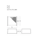 Tavolinë kafeje pouf për dizajnin e kopshtit në metal me ngjyrë Prodhuar në Itali - Karol Viadurini