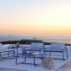 Tavolinë kafeje pouf për dizajnin e kopshtit në metal me ngjyrë Prodhuar në Itali - Karol Viadurini