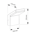 Llambë muri e jashtme LED 18W në alumin të bardhë ose të zi - Nerea Viadurini