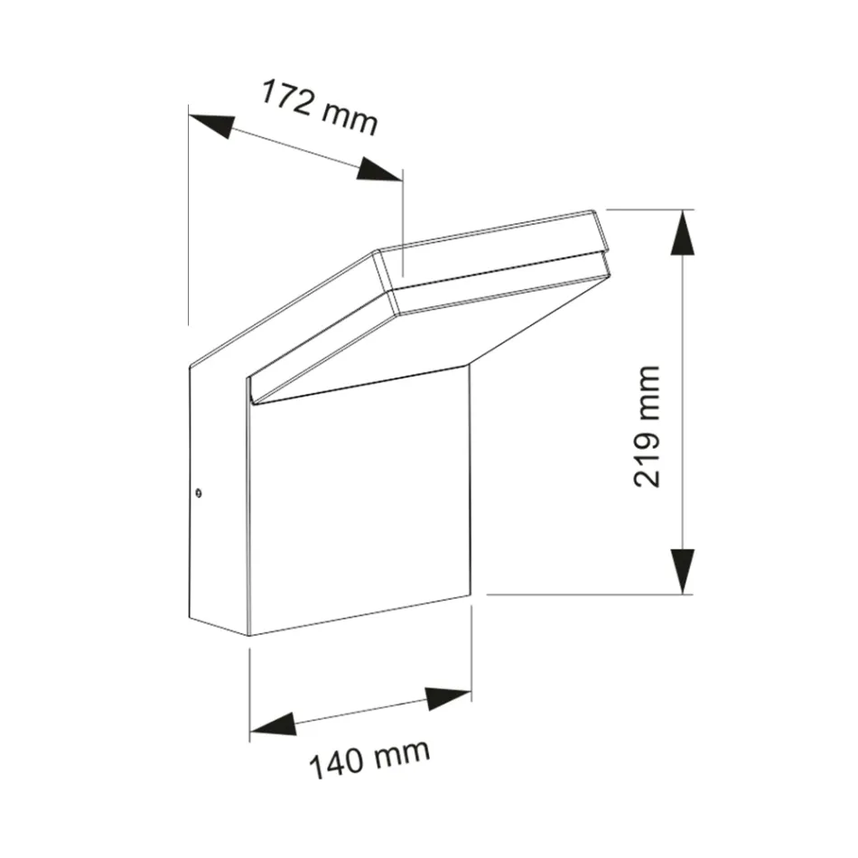Llambë muri e jashtme LED 18W në alumin të bardhë ose të zi - Nerea Viadurini
