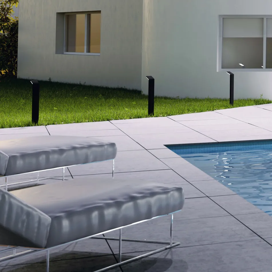 Drita e jashtme LED në alumin të bardhë ose të zi - Kopsht Viadurini