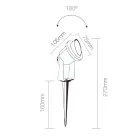 Led Spotlight në natyrë me 4 copë alumini të zi Mat - Oliver Viadurini