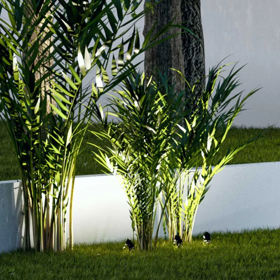 Projektor LED Spotlight i futur në Alumin Matt të Zi 4 Copë - Obrina Viadurini