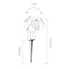 Projektor LED Spotlight i futur në Alumin Matt të Zi 4 Copë - Obrina Viadurini