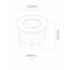 Spotlight i rrumbullakët me LED jashtë në çelik inox - Dakota Viadurini